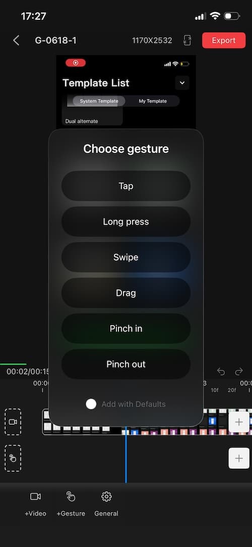 Gesture trail preview 2